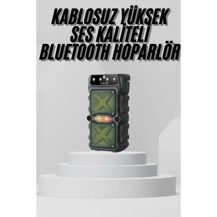 Bluetooth Hoparlör Yüksek Ses Kaliteli Büyük Boy Çift Çıkışlı Ses Bombası