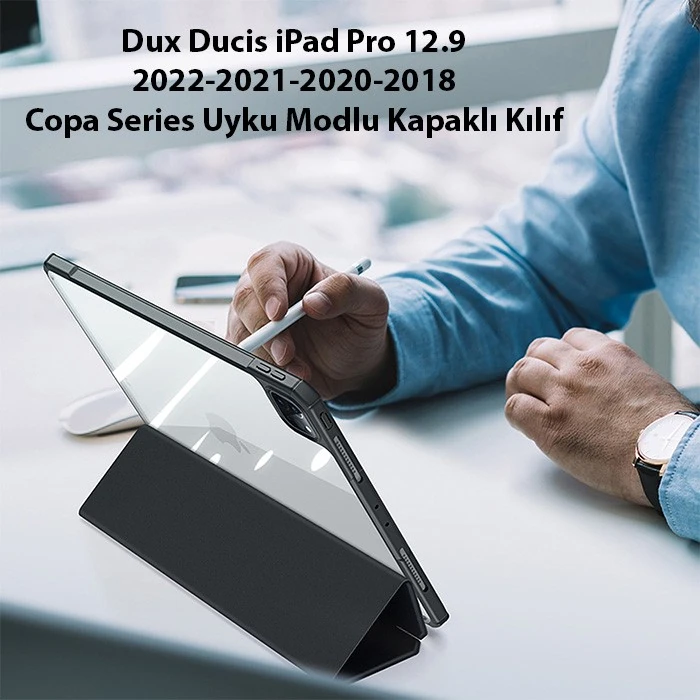 Dux Ducis iPad Pro 12.9 2022/2021/2020/2018 Kılıf Copa Series Uyku Modlu Kapaklı Kılıf-(5775)