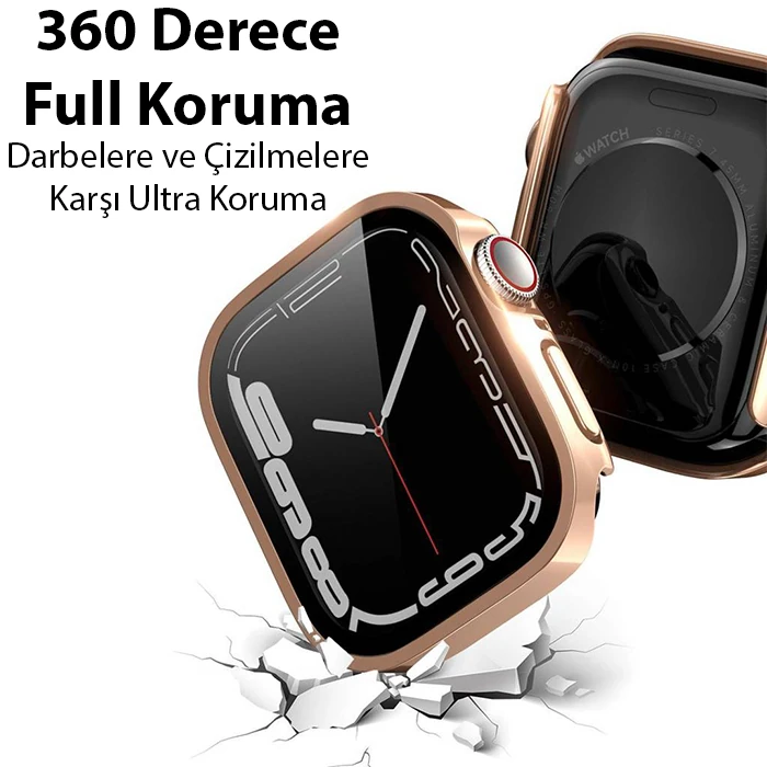 Dux Ducis Hamo Series Apple Watch 45mm için Hard PC Full Koruma Sert Armor Zırh Kılıf-(5775)