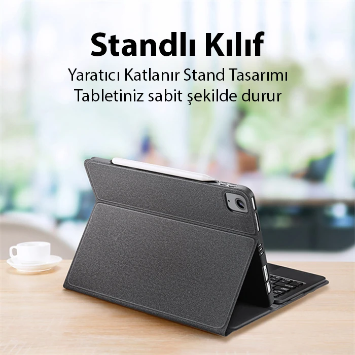 Dux Ducis iPad Air 4 / 5 / iPad Pro 11 (2020/2021/2022) TK Series Kablosuz Bluetooth Klavye Touchpad-(5775)