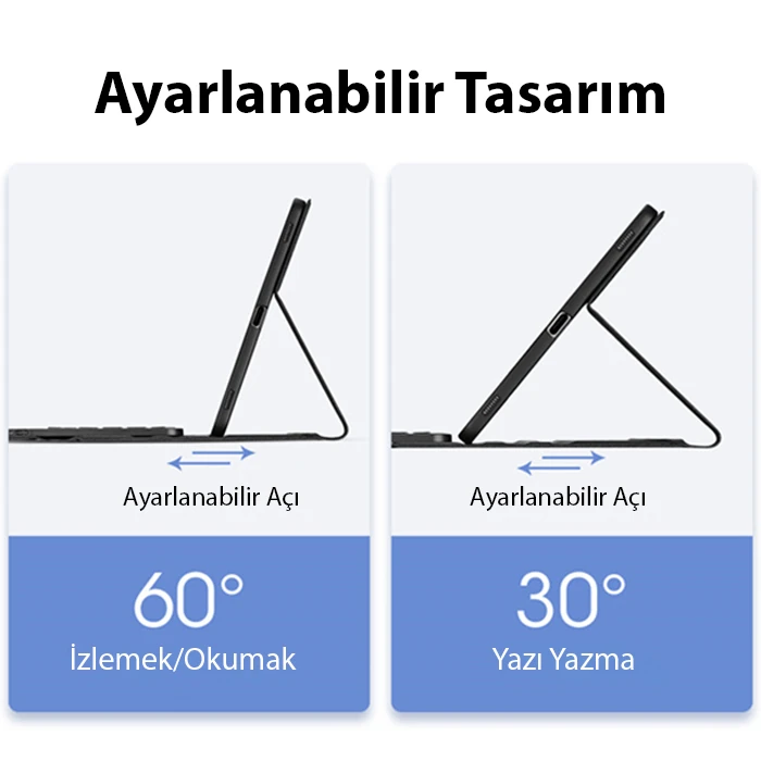 Dux Ducis iPad Air 4 / 5 / iPad Pro 11 (2020/2021/2022) TK Series Kablosuz Bluetooth Klavye Touchpad-(5775)