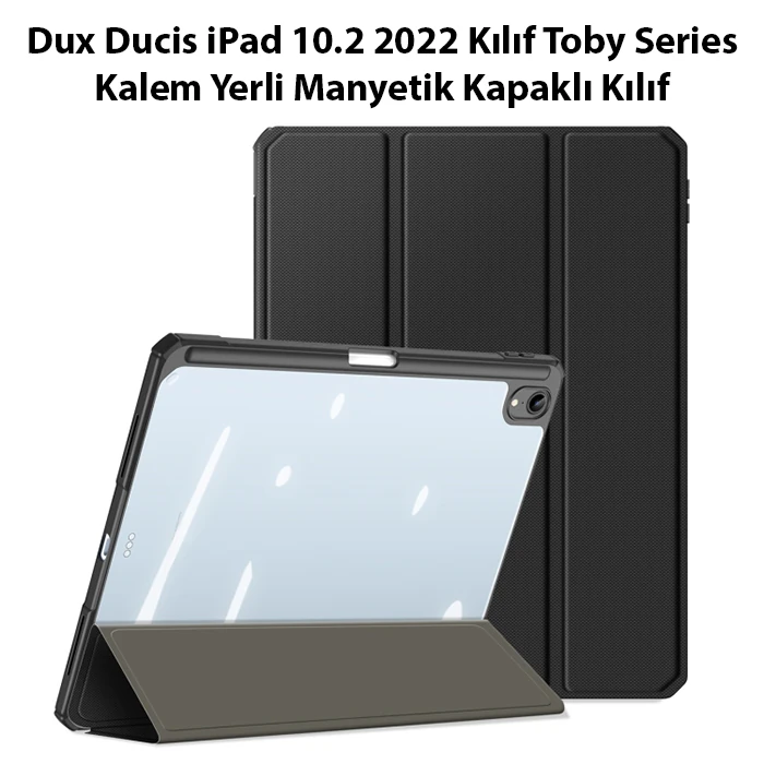 Dux Ducis iPad 10.2 2022 Kılıf Toby Series Kalem Yerli Manyetik Kapaklı Kılıf-(5775)