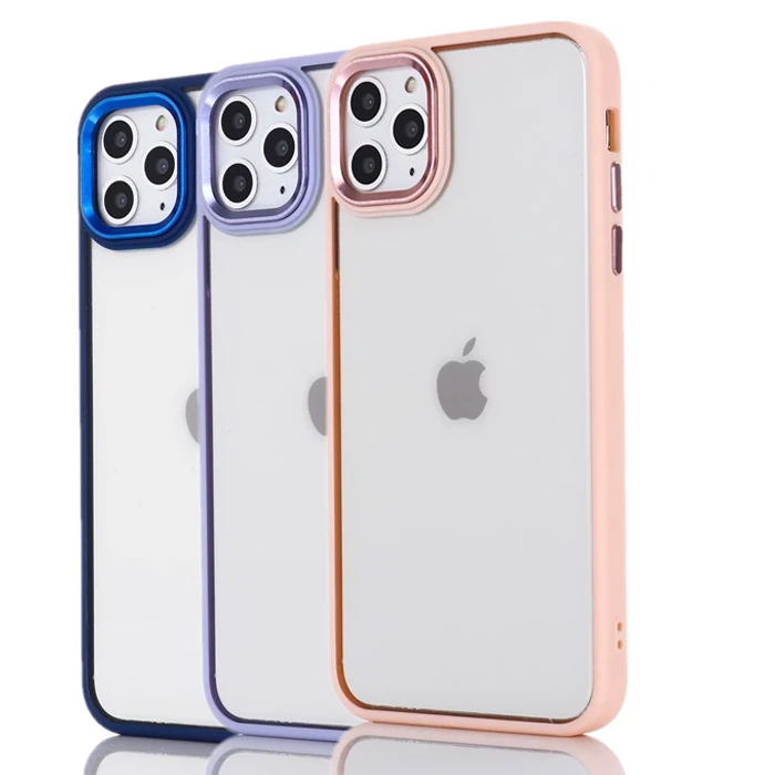 Ally iPhone 13 Pro Max 6.7inç Kılıf Parlak Renkli Çerçeveli Ultra Lüx TPU Silikon Kılıf-(5775)