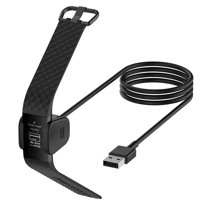 Fitbit Charge 4 Usb Şarj Aleti Şarj Kablosu Cihaz Kiti-(5775)