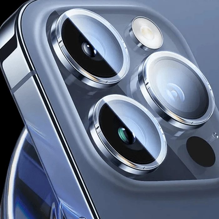 Baseus iPhone 15 Pro/15 Pro Max için Corning Serisi HD Cam Kamera Koruyucu-(5775)