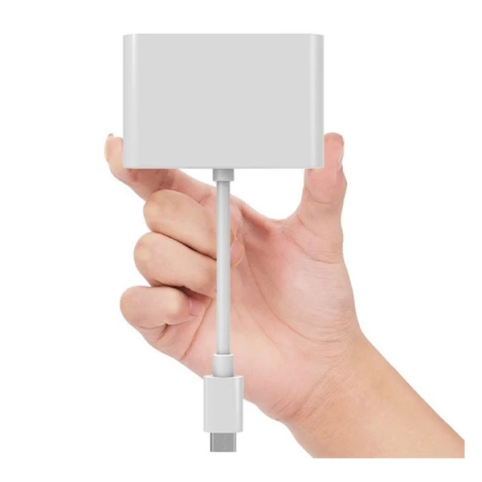 ALLY 4k Type C Hdmi Görüntü Aktarıcı 3 İn1 Şarj Usb Çıkışlı Kablo-(5775)