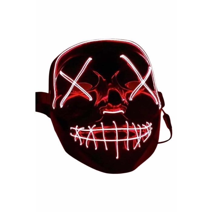 Işıklı Led Maske Parti Eğlence Maskesi Hallowen Neon Maske