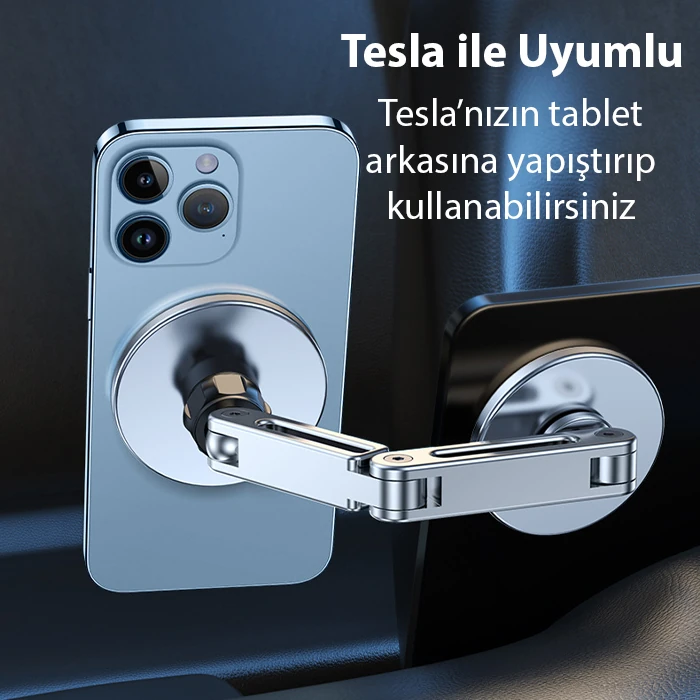 ALLY LF-256 Alüminyum Araç İçi Torpido Üstü Manyetik Telefon Tutucu-(5775)