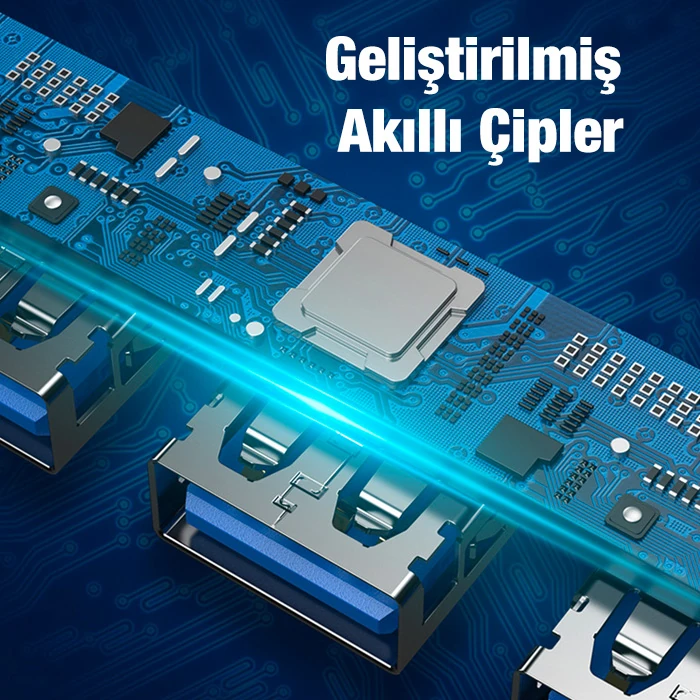 ALLY A-807 5in1 Type-C + USB Girişli USB 3.0 Çoğaltıcı Hub Adaptör-(5775)