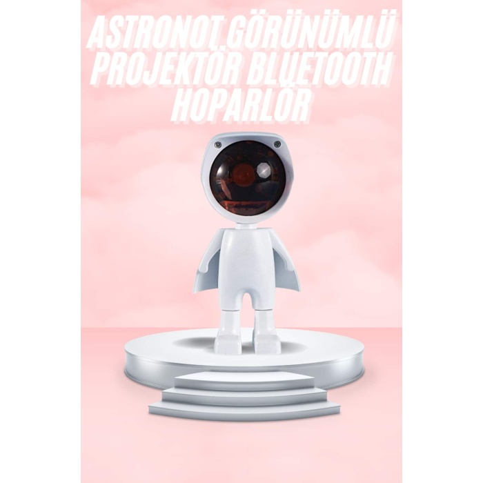 Gün Batımı Lambası Işık Arka Plan Projektör Sevimli Astronot Enerji Tasarruflu