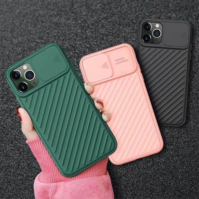 Ally İPhone 11 Pro 5.8 Kılıf Kamera Kapatan koruyucu Sürgülü Kılıf-(5775)