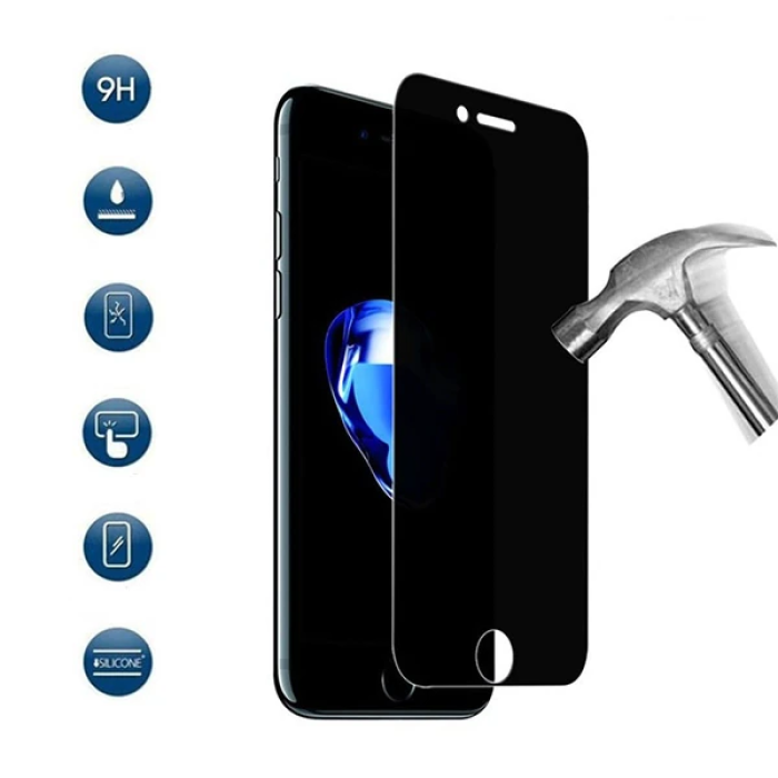 İPhone 6S-6 Privacy Gizli Hayalet Tempered Cam Ekran Koruyucu-(5775)