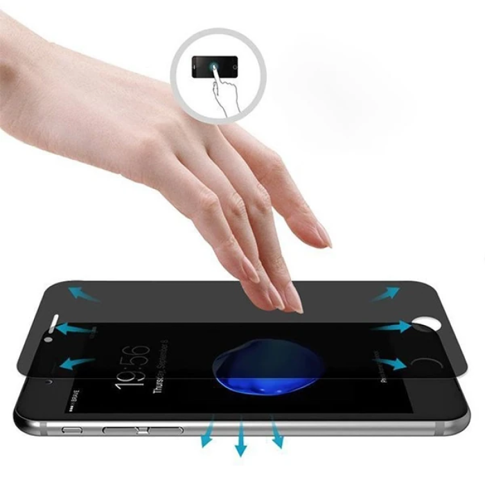 İPhone 6S-6 Privacy Gizli Hayalet Tempered Cam Ekran Koruyucu-(5775)