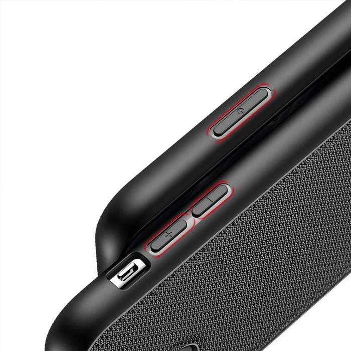 Dux Ducis Fino Serisi iPhone 11 Pro Max Kılıf Premium Dokuma Silikon Kılıf-(5775)