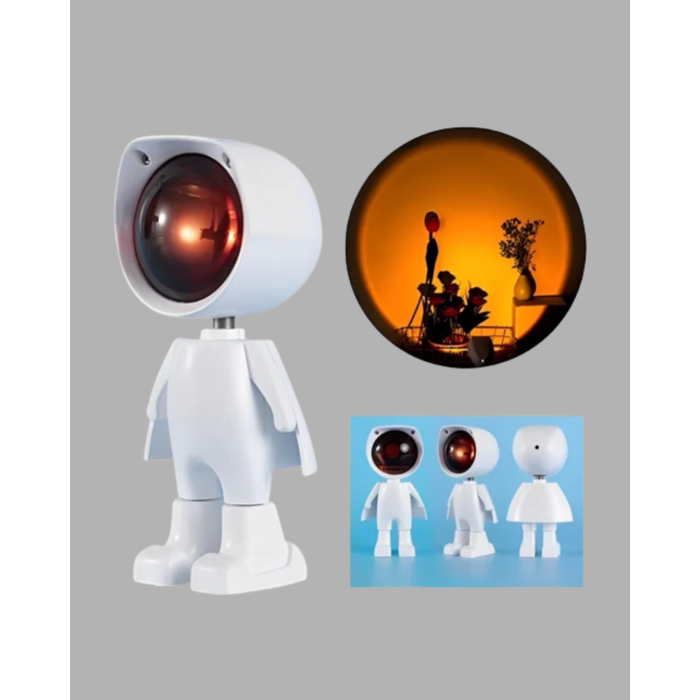 Gün Batımı Efekti Sunan Astronot LED Masa Lambası