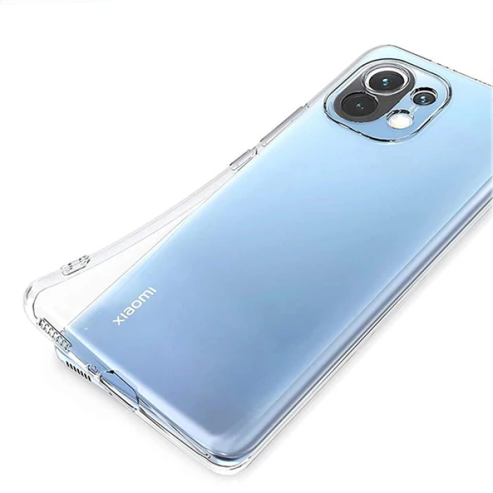 GOR Xiaomi Mi 11 Kılıf Kamera Korumalı Şeffaf Silikon Kılıf-(5775)