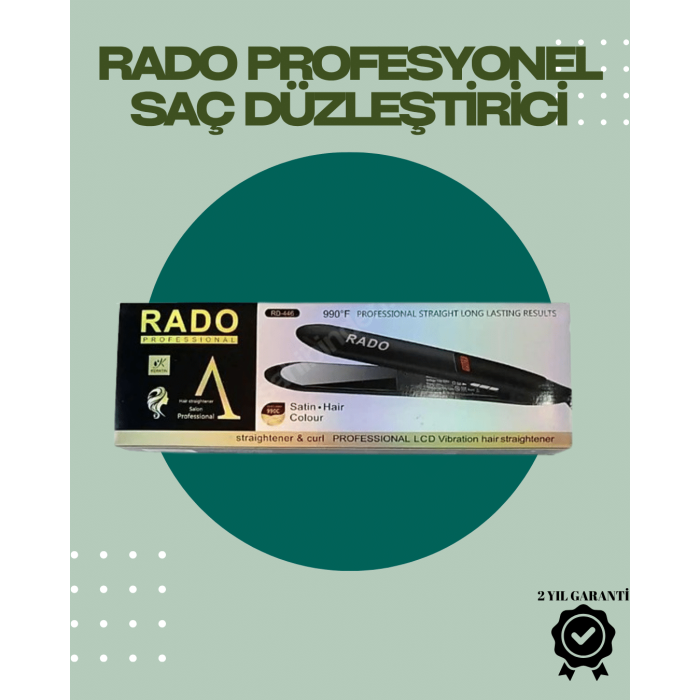 Rado RD-446 – Titanyum Seramik 2.5 Metre Kablo Hızlı Isınan Saç Düzleştirici