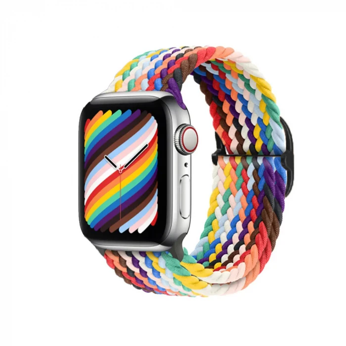 Ally Apple Watch 7-8 45mm 6-5-4 44mm Watch Ultra 49mm Japon Tokalı Elastik Kayış Kordon 3-2-1 42mm-(5775)