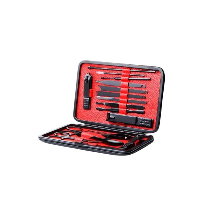 17 Parça Manikür Seti Taşınabilir Özel Çantalı El ve Ayak Bakımı Tırnak Batığı Temizleme