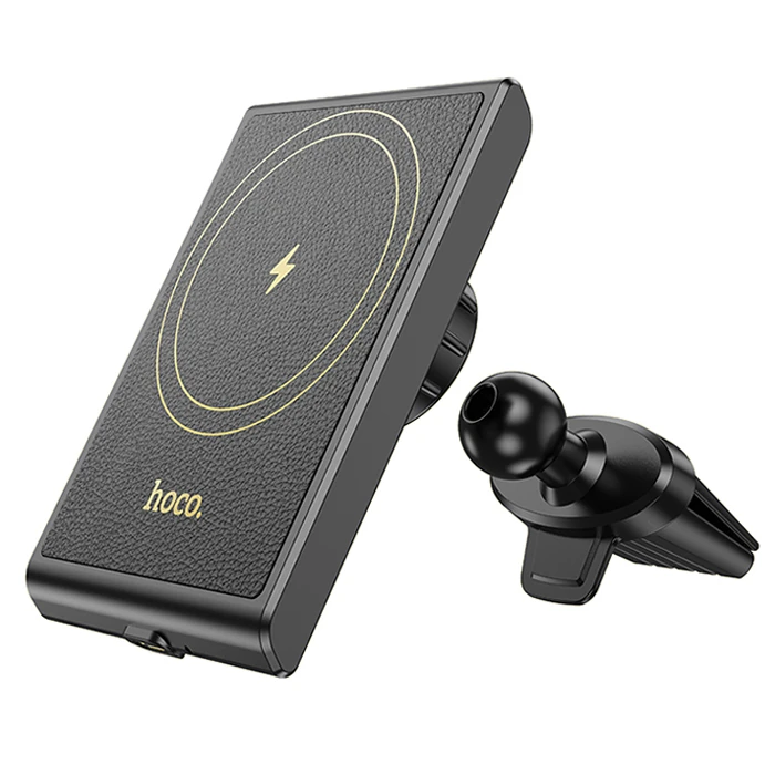 Hoco HW19 Klima Havalandırma Bölmesi Wireless Kablosuz Hızlı Şarj Araç Telefon Tutucu-(5775)