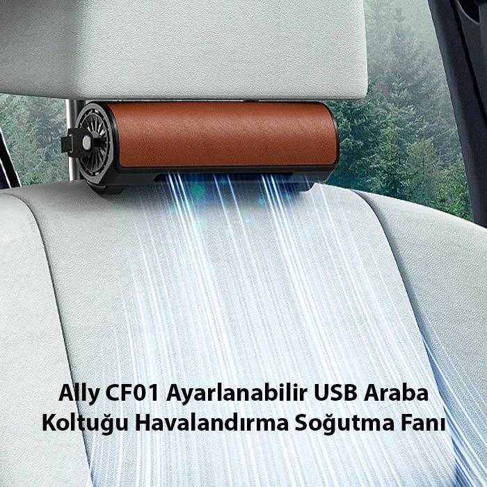 Ally CF01 Ayarlanabilir Araç ve Oyuncu Koltuğu için Havalandırma Soğutma Fanı - USB-(5775)