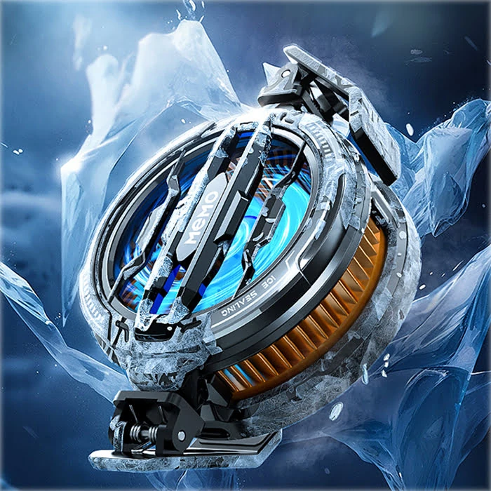 MEMO CX07 Manyetik/arka-klips Cep Telefon Soğutma Fanı Radyatör Soğutucu-(5775)