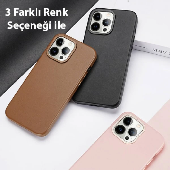 Dux Ducis Grit Series iPhone 14 Pro Max 6.7inç Premium MagSafe Uyumlu Kılıf-(5775)