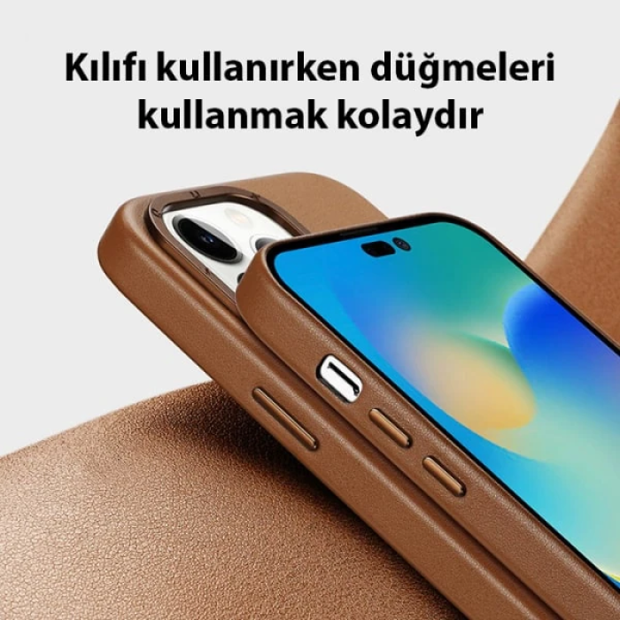 Dux Ducis Grit Series iPhone 14 Pro Max 6.7inç Premium MagSafe Uyumlu Kılıf-(5775)