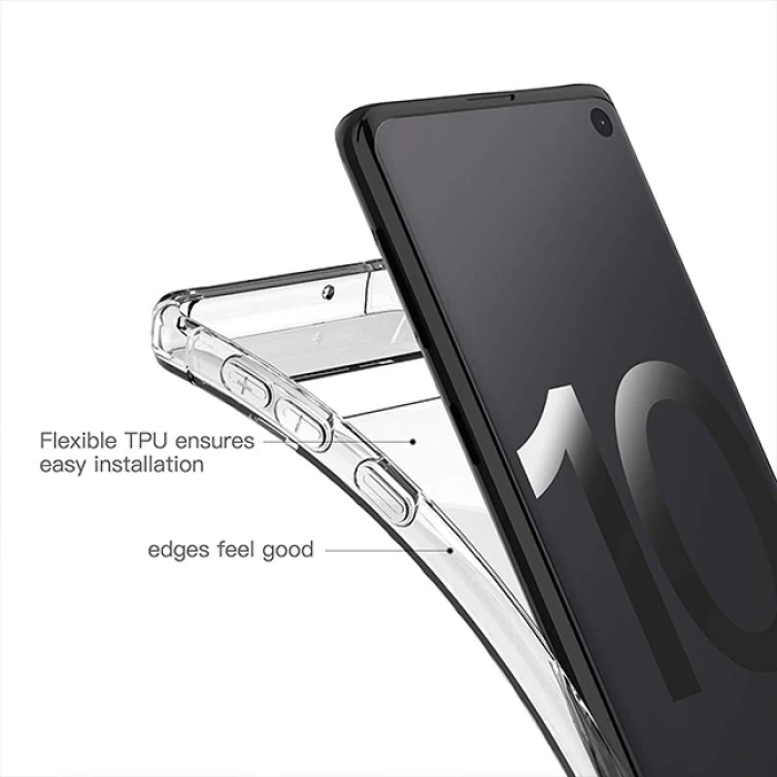 Ally Sm Galaxy S10 Anti-Drop Darbe Emici Silikon Kılıf-(5775)