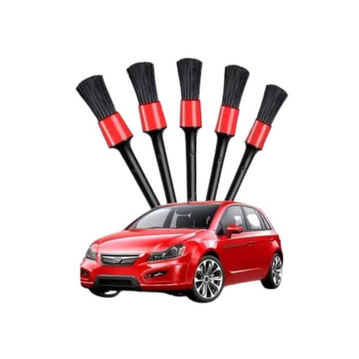 5 Adet Oto Detaylı Temizleyici Araç İçi Temizlik Fırça Seti Koltuk Döşeme Kapı Toz Alma Fırçası