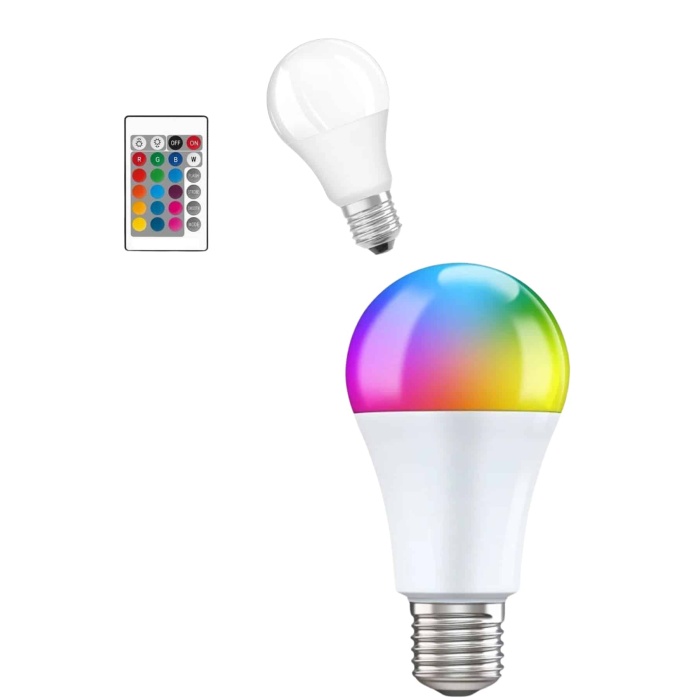 Ayarlanabilir Parlaklık RGB Led Ampul Beyaz Lamba Ve Renkli Ampul