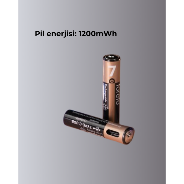 USB Type-C Şarjlı AAA Lityum Pil | 1.5V Sabit Voltaj 1000+ Şarj Döngüsü ile Uzun Ömür