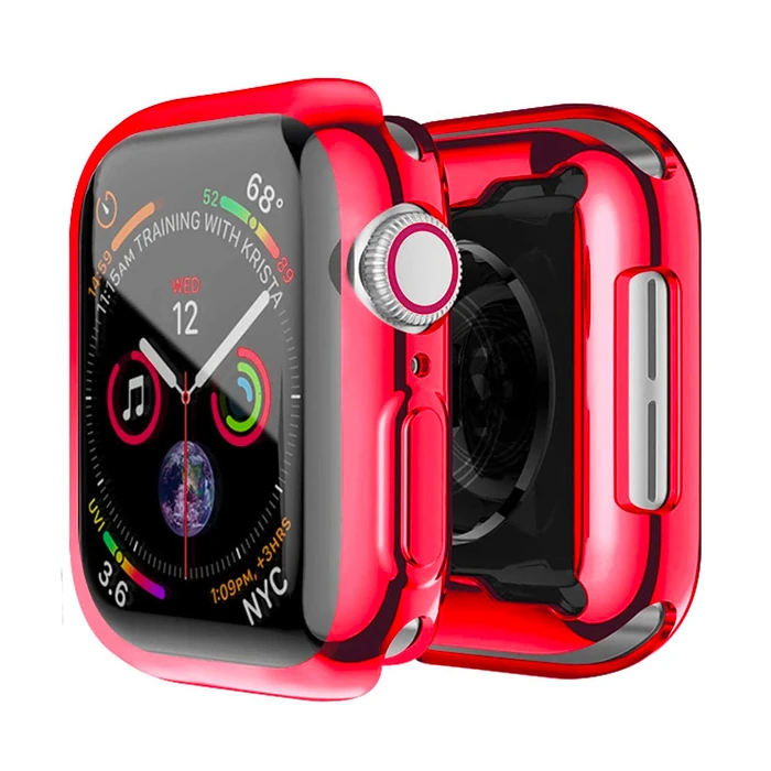 ALLY Apple Watch 7-8 41mm 360 Koruma Ultra Slim Silikon Kılıf-(5775)