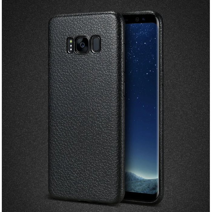 Ally SM Galaxy S8 Deri Dokulu Premium Soft Silikon Kılıf-(5775)