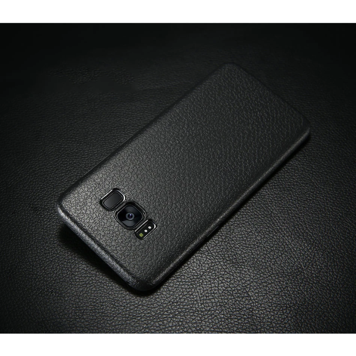 Ally SM Galaxy S8 Deri Dokulu Premium Soft Silikon Kılıf-(5775)