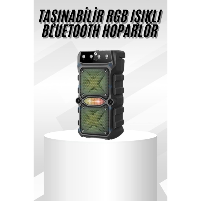 Çift Çıkışlı Güçlü Bataryalı Kablosuz Yüksek Ses Kaliteli Bluetooth Hoparlör