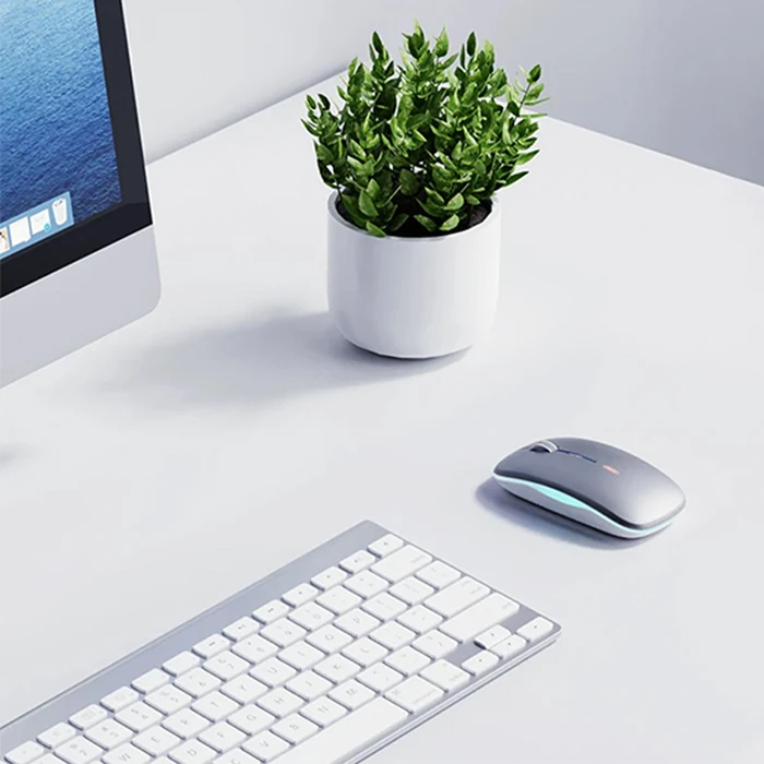 İNPHİC M5 Kablosuz Fare Şarj Edilebilir Sessiz Kullanım 2.4G Işıklı USB Mouse-(5775)
