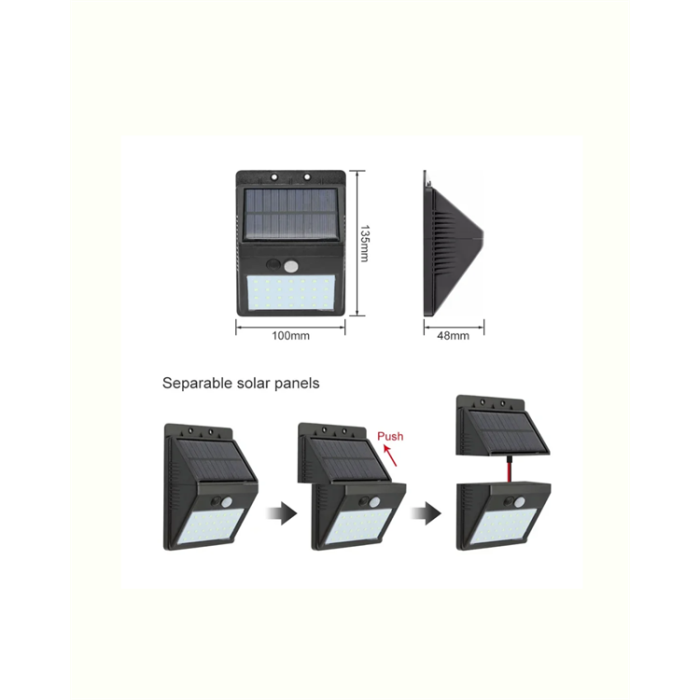 Kablosuz Solar LED Lamba | Bahçe Veranda Merdiven Işığı Otomatik Aç-Kapa Sensörlü