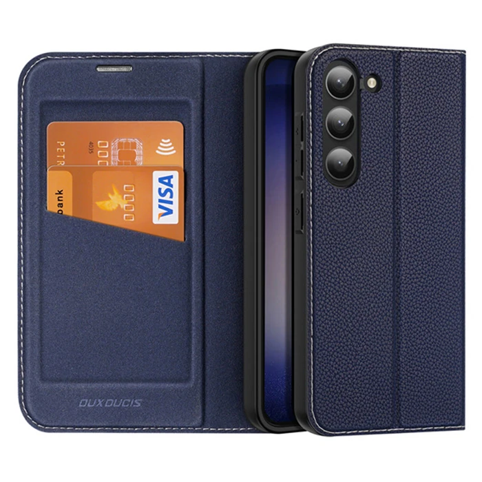 Dux Ducis SM Galaxy S23 Plus Kılıf Skin X2 Series Magnetic PU Deri Manyetik Kapaklı Kılıf-(5775)