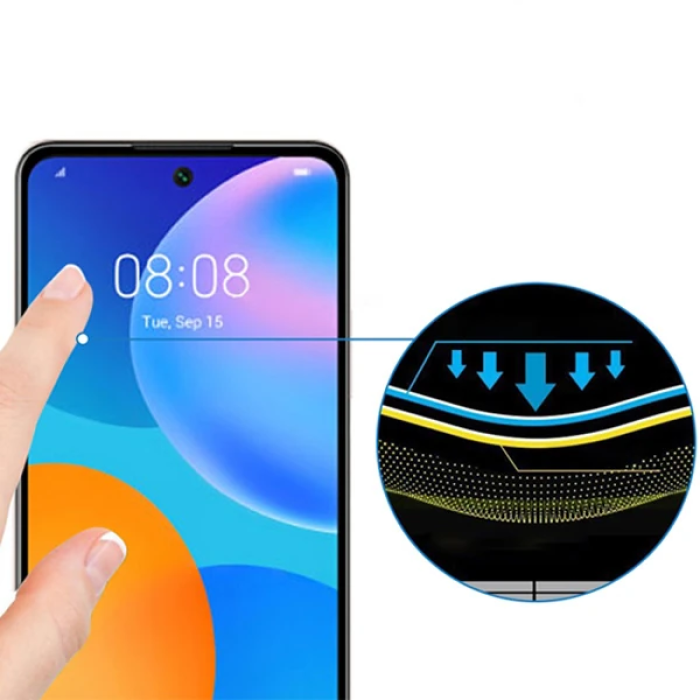 Huawei P Smart 2021 Full Glue Tempered Cam Ekran Koruyucu-(5775)