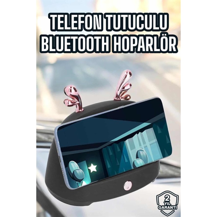 Bluetooth Hoparlör Telefon Tutuculu Akıllı Hoparlör Uzun Pil Ömrü