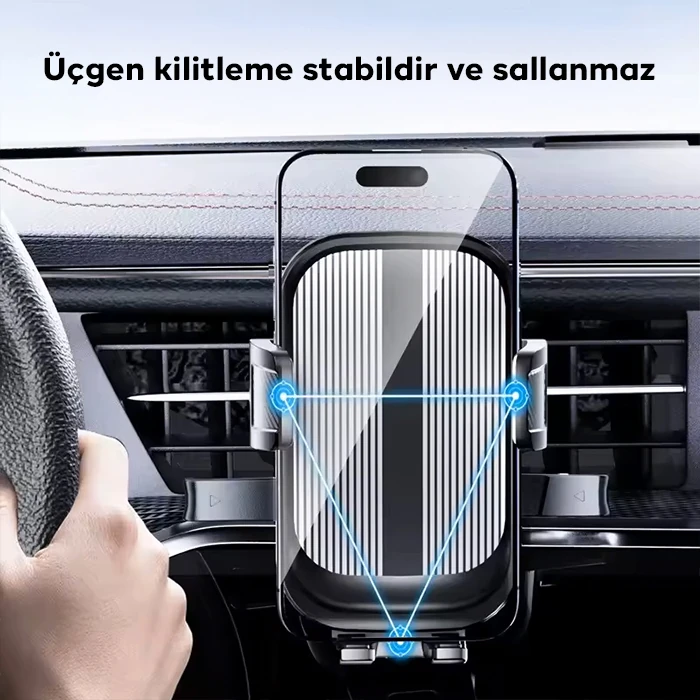 ALLY B093 Yuvarlak Havalandırma Uyumlu Araç Içi Telefon Tutucu-(5775)