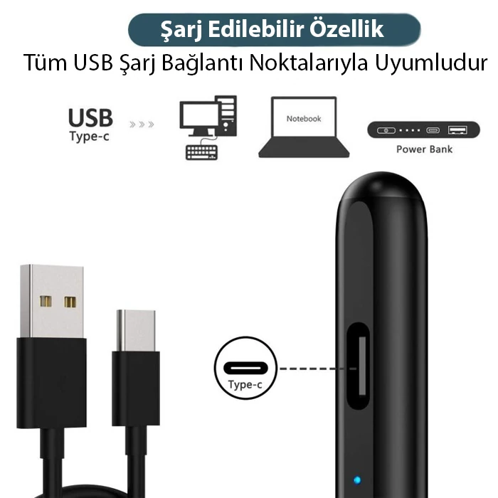 ALLY Xpen-3i iPad(2018-2025) Aktif Manyetik Kapasitif Kalem-(5775)