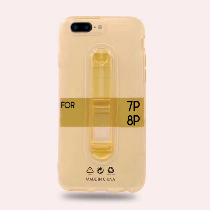 İphone 7 Plusİphone 8 Plus Selfie Yüzüklü Şeffaf Silikon Kılıf-(5775)