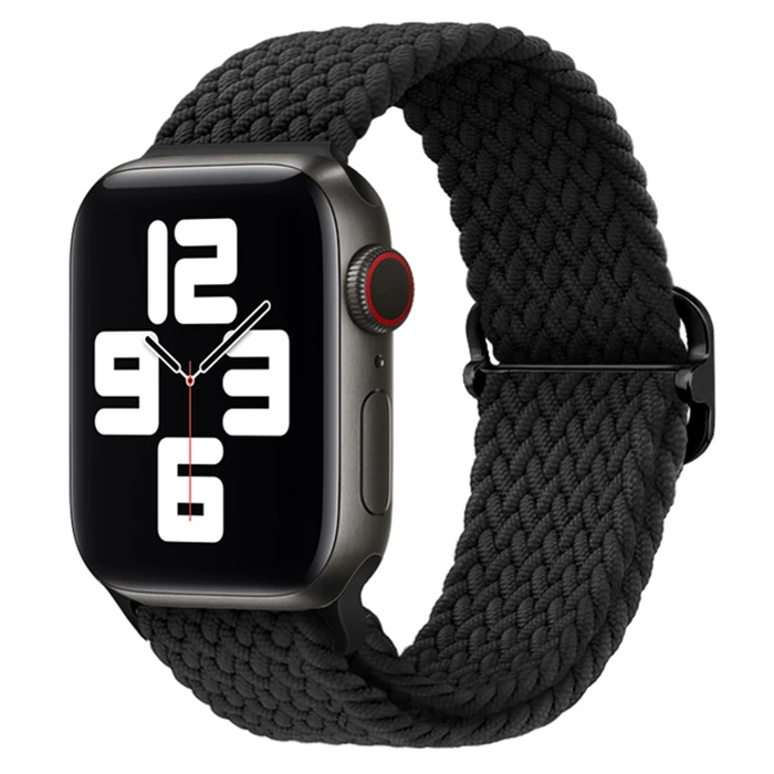 Ally Apple Watch 7-8 41mm 6-5-4 40mm Japon Tokalı Elastik Kayış Kordon 3-2-1 38mm-(5775)