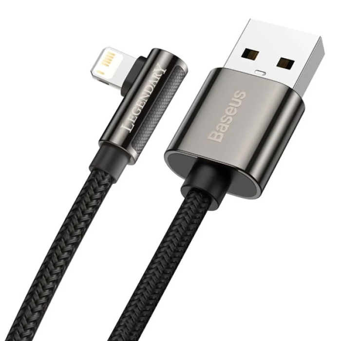 Baseus Legend Elbow USB to iPhone Lightning 2.4A Hızlı Data Şarj Kablosu 1m-(5775)