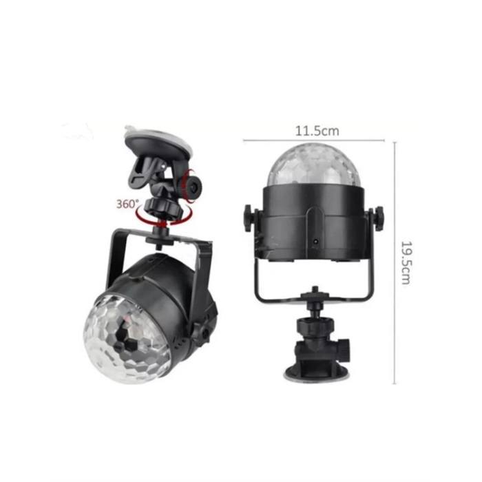 Kompakt Tasarımlı Döner Renkli LED Disko Topu - Ev ve Profesyonel Kullanım