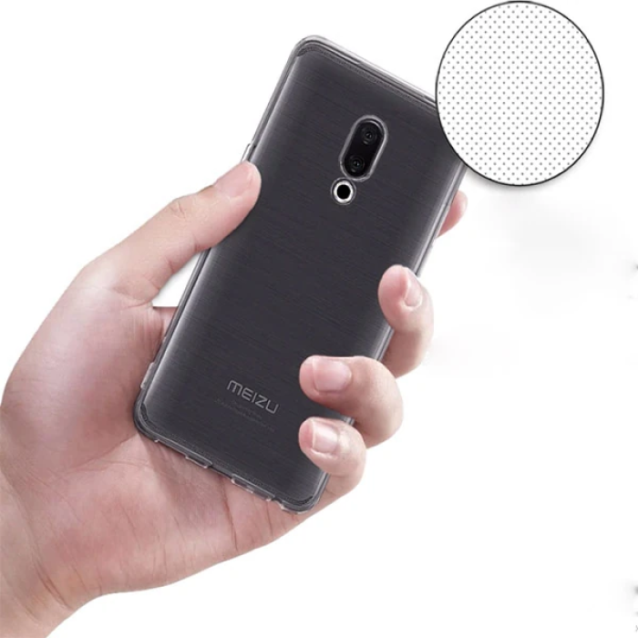Meizu 16 Plus Kamera Korumalı Ultra Koruma Silikon Kılıf-(5775)