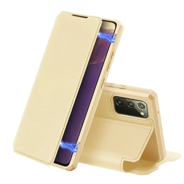 DUX DUCİS SM Galaxy Note 20 Kılıf Kapaklı Flip Cover Kılıf Skin Pro Series Kılıf-(5775)