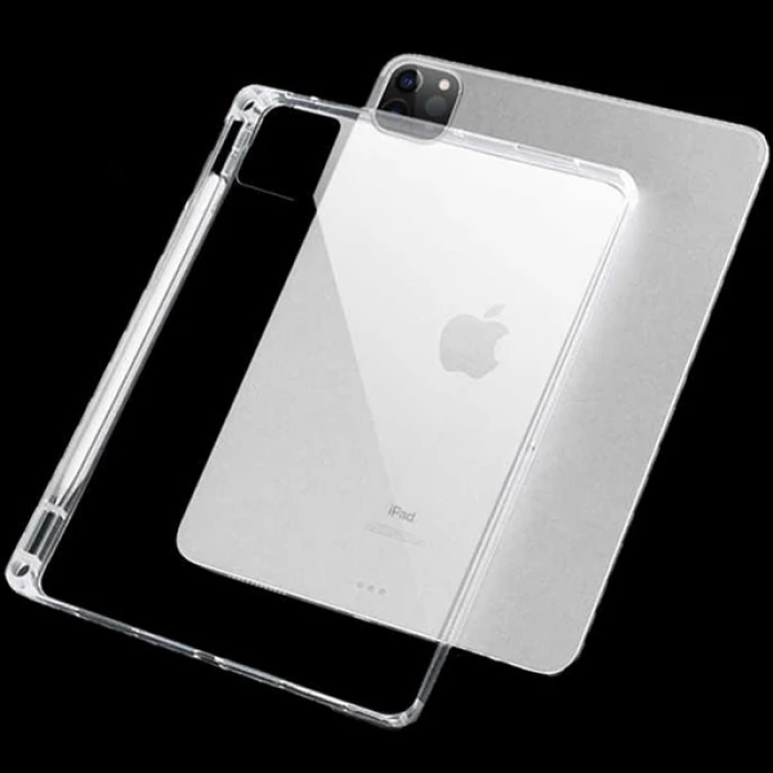ALLY iPad Pro 11-inch (2021)-(2020)-(2018) Kalem Yerli Şeffaf Silikon Kılıf-(5775)